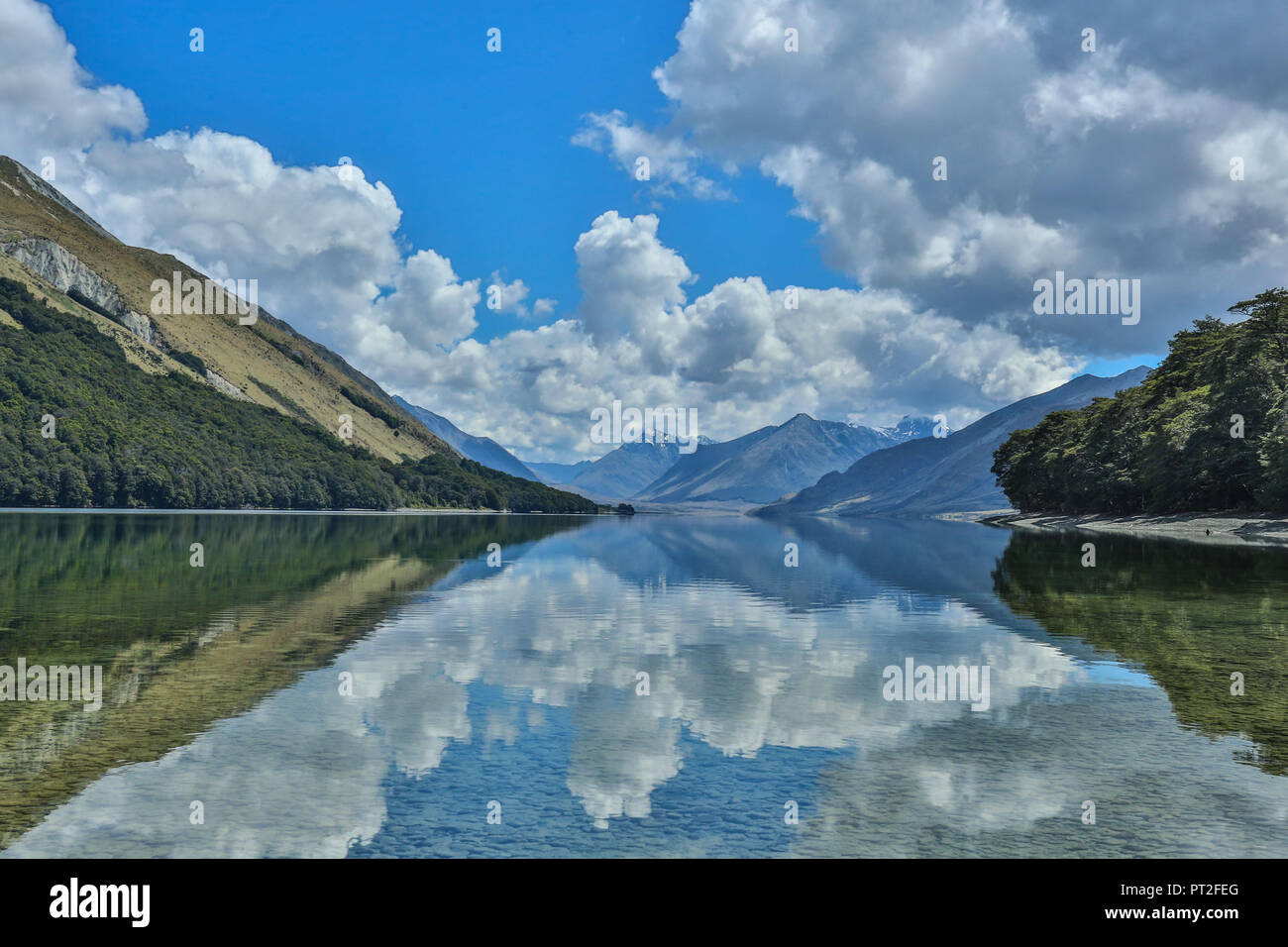 Mavora Lakes in New Zealand, Landscape, Stock Photo