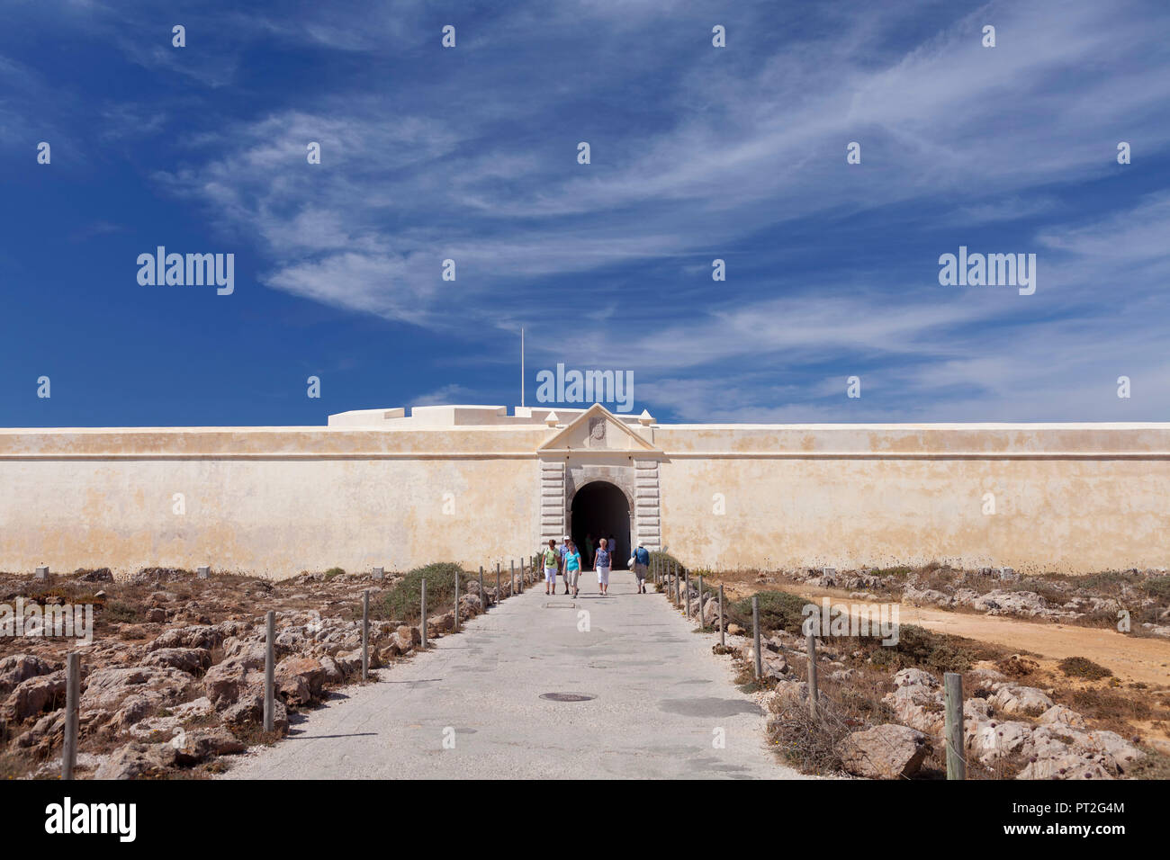 Fortaleza de Sagres fortress, National Monument, Sagres, Algarve, Portugal Stock Photo
