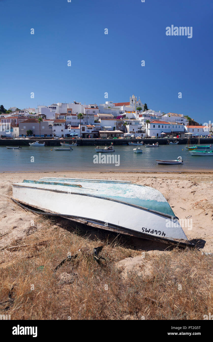 Fishing village Ferragudo, at Portimao, Algarve, Portugal Stock Photo