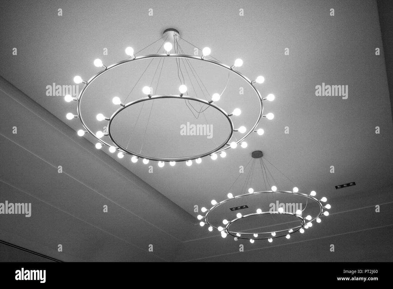 Imposing ceiling lighting Stock Photo Alamy
