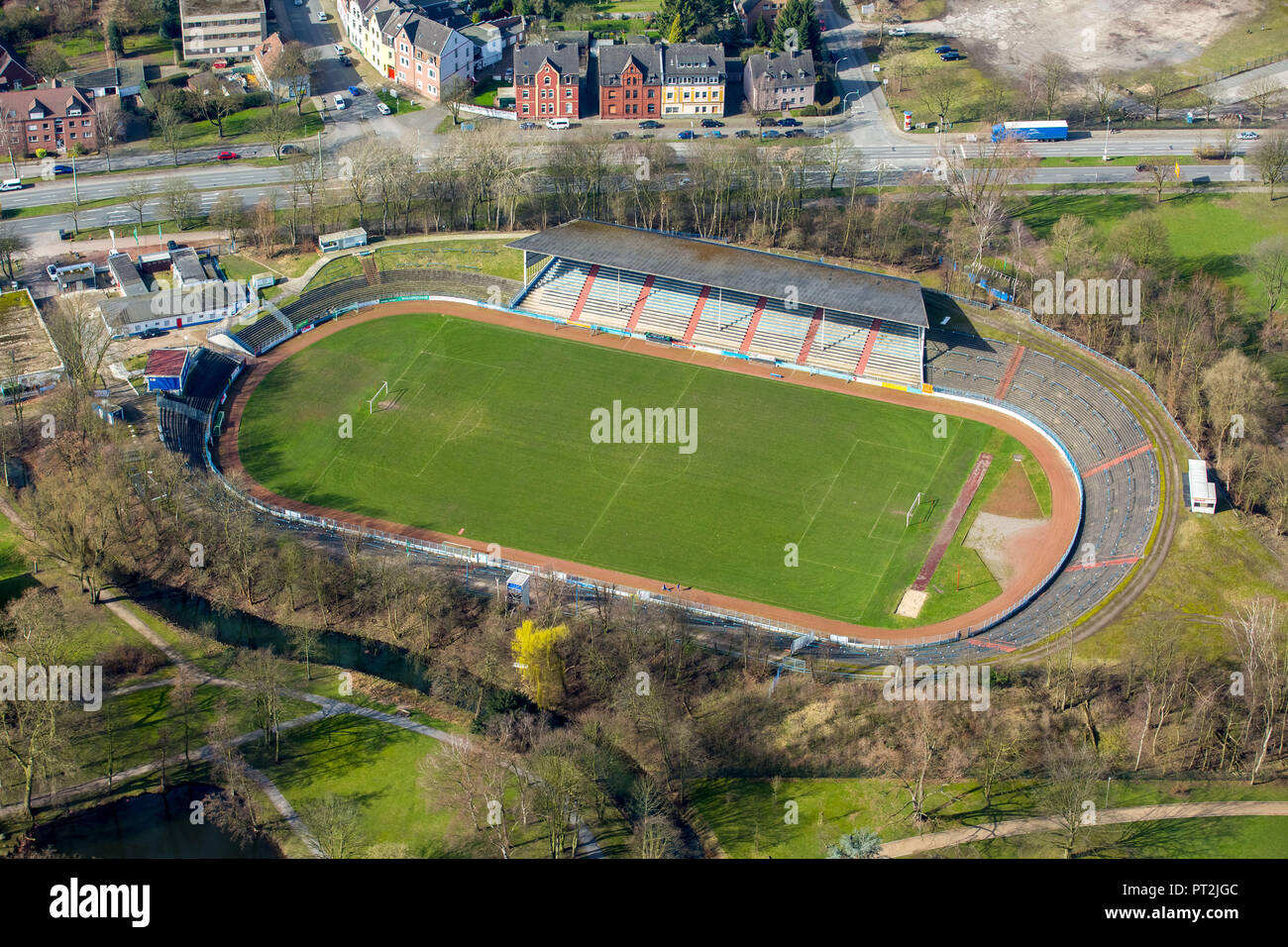 Westfalia Stadium, Sportclub Westfalia 04 eV, Herne, Ruhr area, North Rhine-Westphalia, Germany Stock Photo