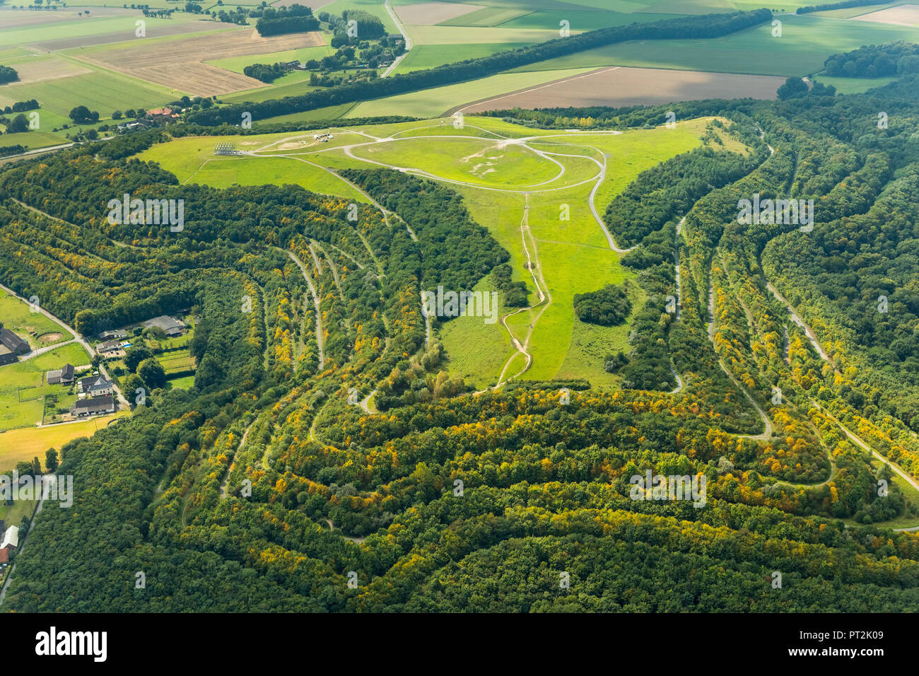 Tip Norddeutschland, spoil tip, leisure tip, hang-gliding, Neukirchen-Vluyn, Lower Rhine, North Rhine-Westphalia, Germany Stock Photo