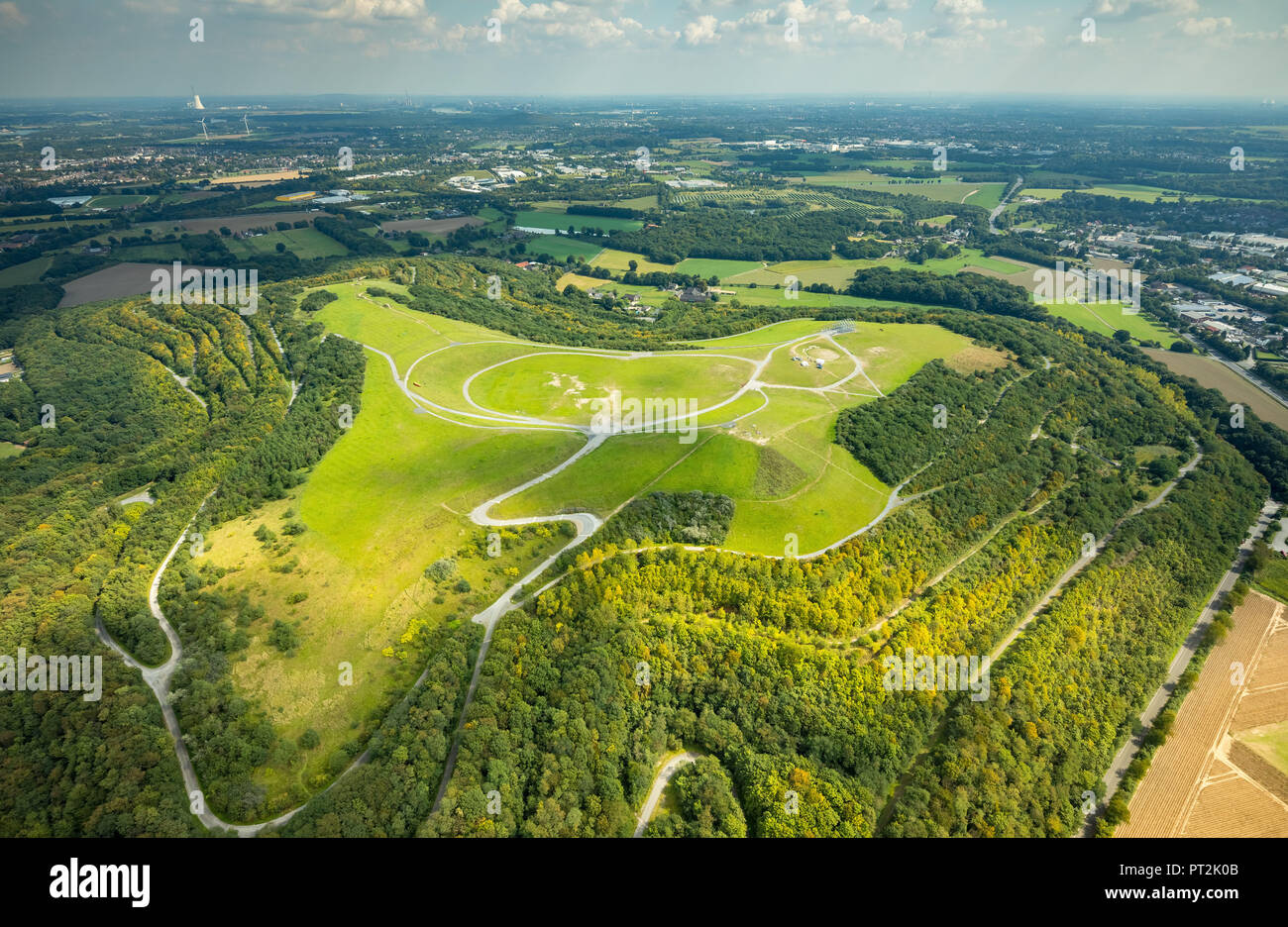 Tip Norddeutschland, spoil tip, leisure tip, hang-gliding, Neukirchen-Vluyn, Lower Rhine, North Rhine-Westphalia, Germany Stock Photo