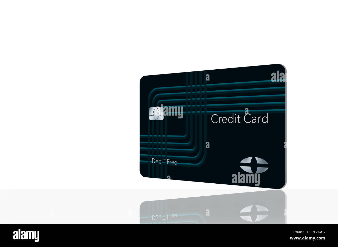 Here is a modern credit card that is a mock with generic logo. This is ...