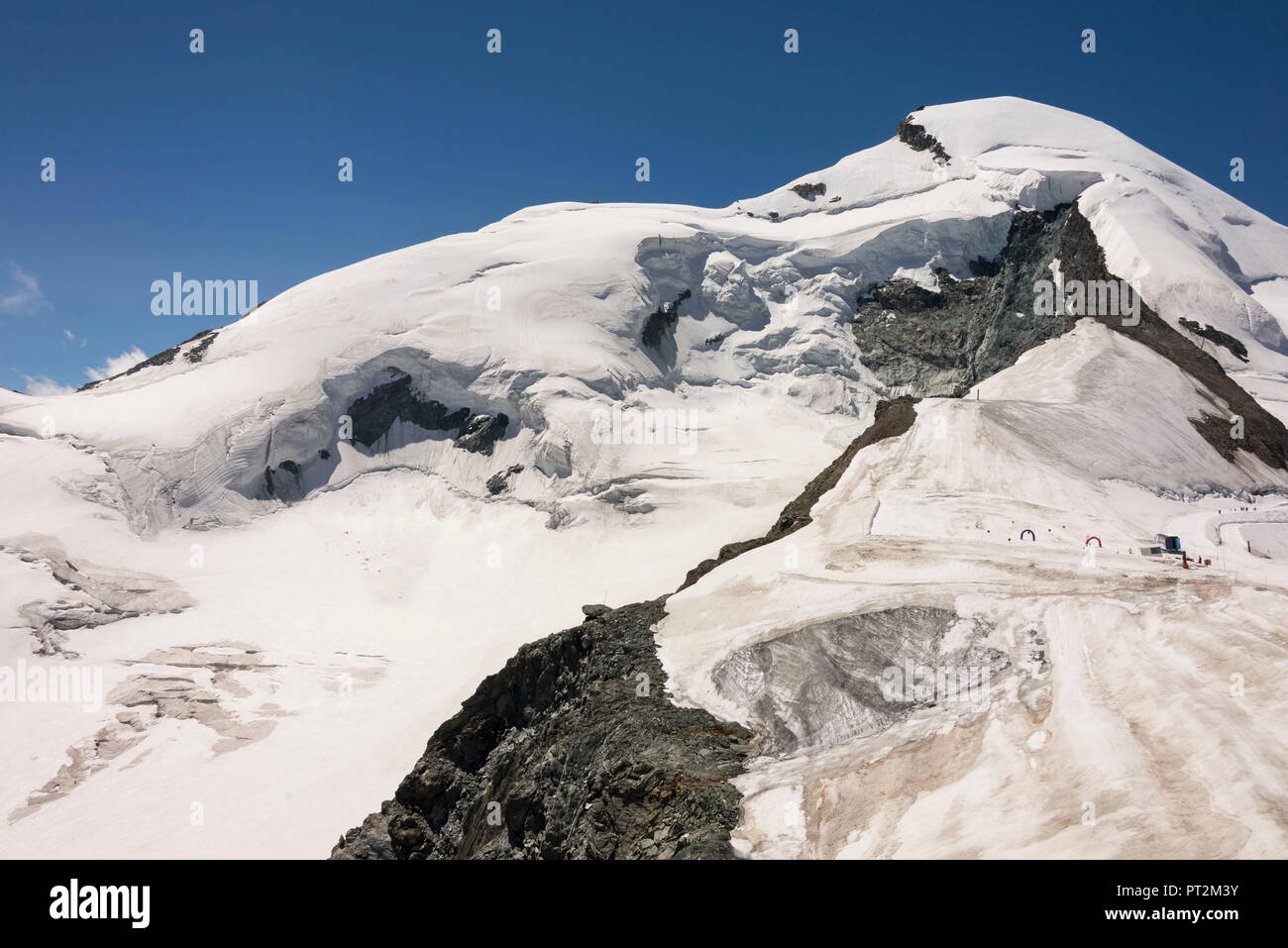 Switzerland, canton Valais, Verbier, high plateau, Saas Valley, Saas-Fee, Fee Glacier, Allalinhorn Stock Photo