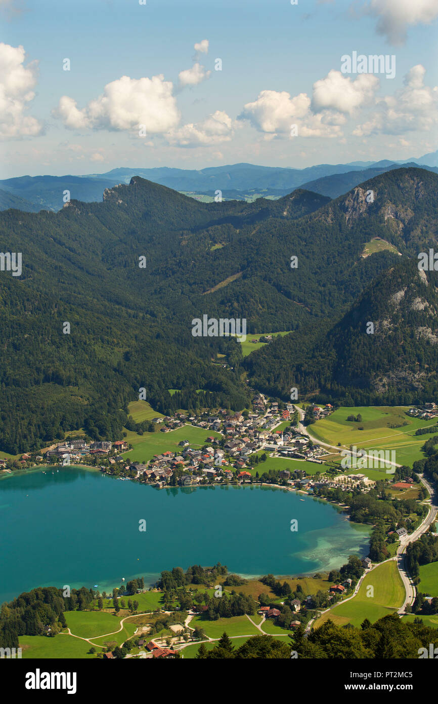 Austria, Salzkammergut, Fuschl am See, Fuschlsee, view from Filbling, Stock Photo