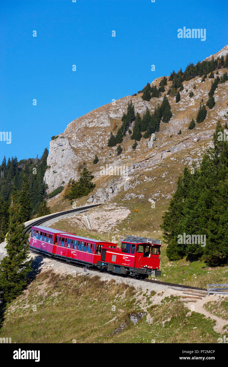 Austria, Salzkammergut, Saint Wolfgang, Schafberg, rack railway, Stock Photo