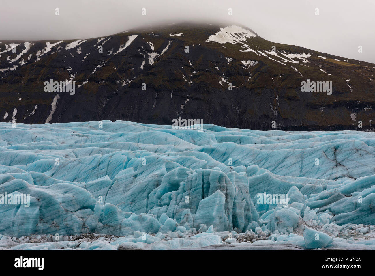 The Svínafellsjökull Glacier, Austurland, Eastern Iceland, Iceland, Europe, Stock Photo