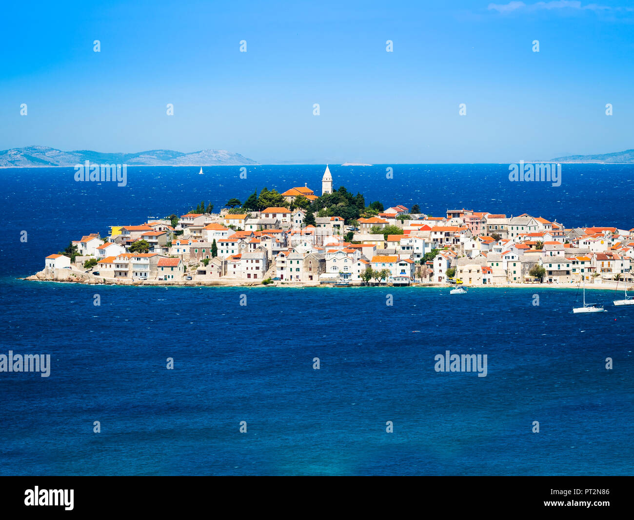 Croatia, view to peninsula Primosten Stock Photo