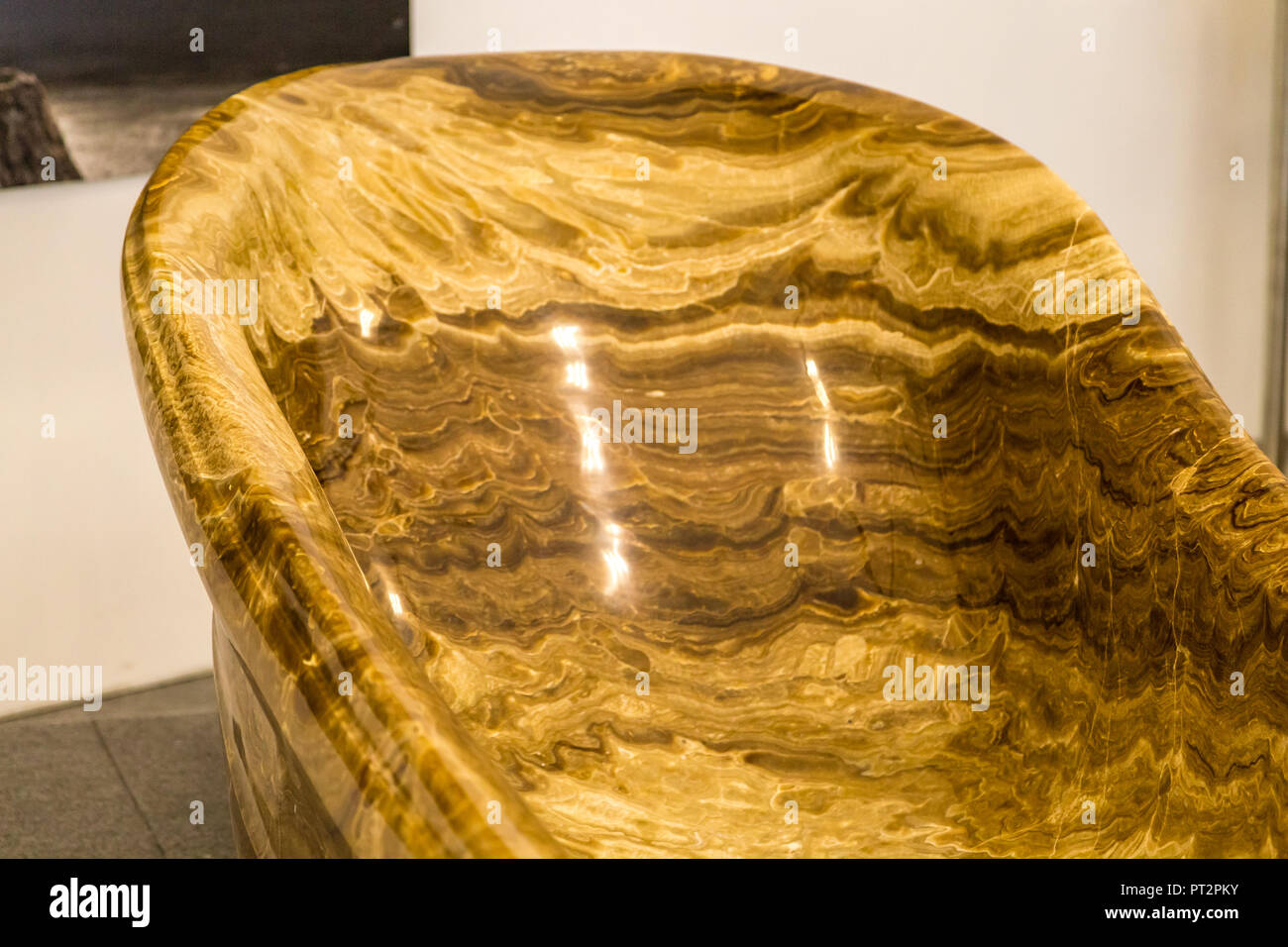 closeup of natural stone bathtub Stock Photo Alamy