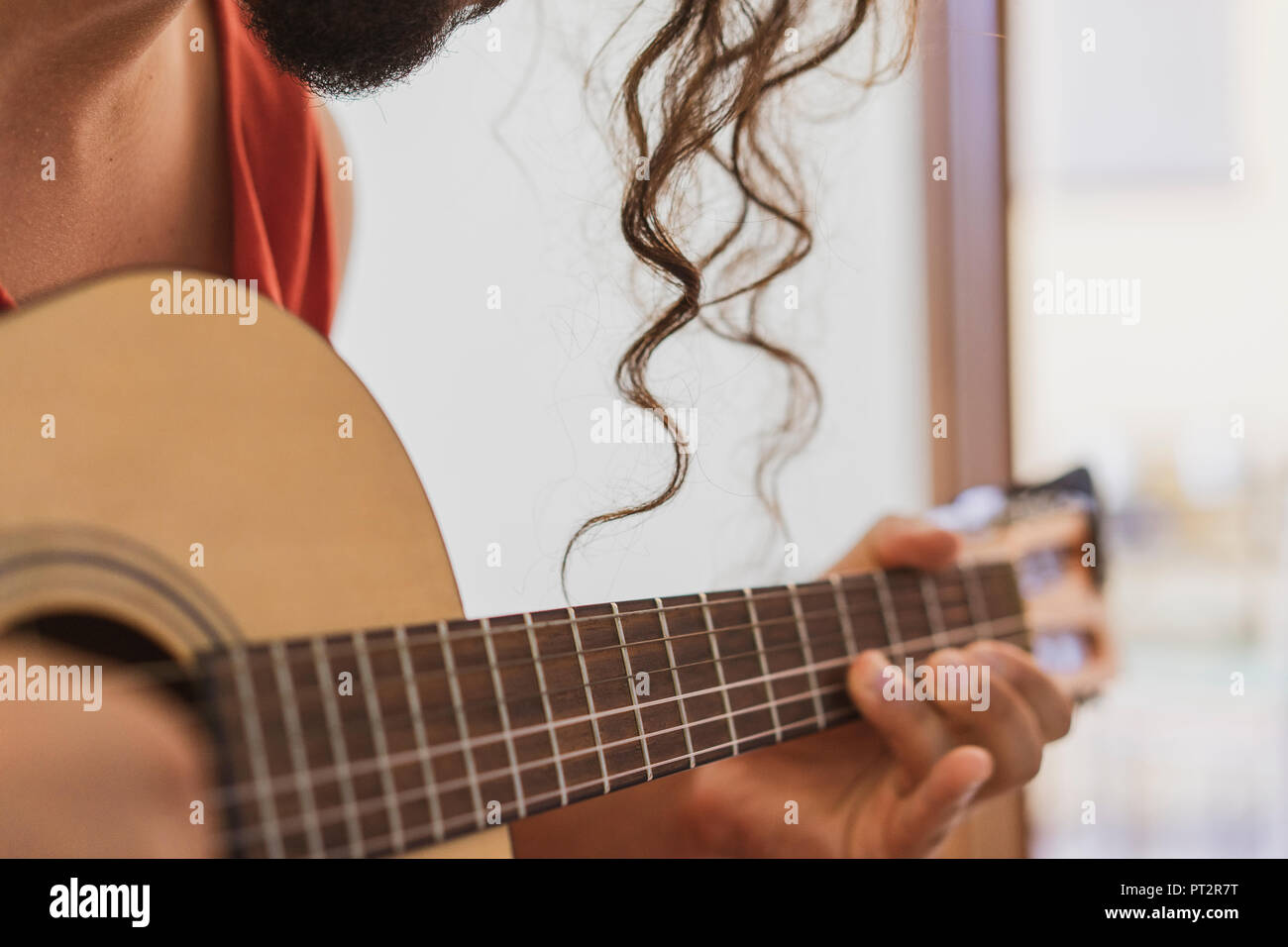 Man playing guitar Stock Photo