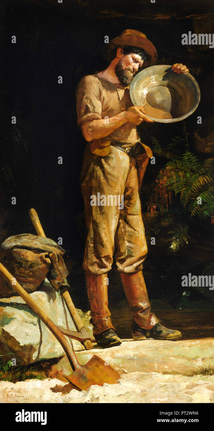 Julian Ashton, The Prospector 1889 Oil on canvas, Art Gallery of New South Wales, Australia. Stock Photo