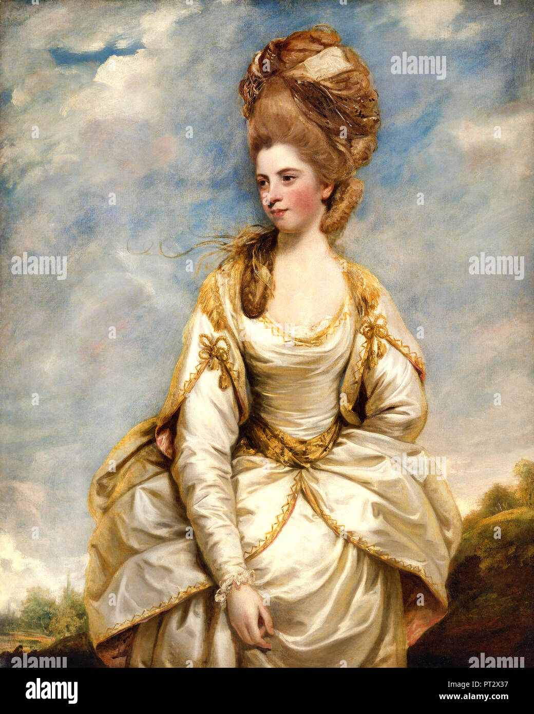 Joshua Reynolds, Sarah Campbell, Circa 1777-1778 Oil on canvas, Yale Center for British Art, New Haven, USA. Stock Photo