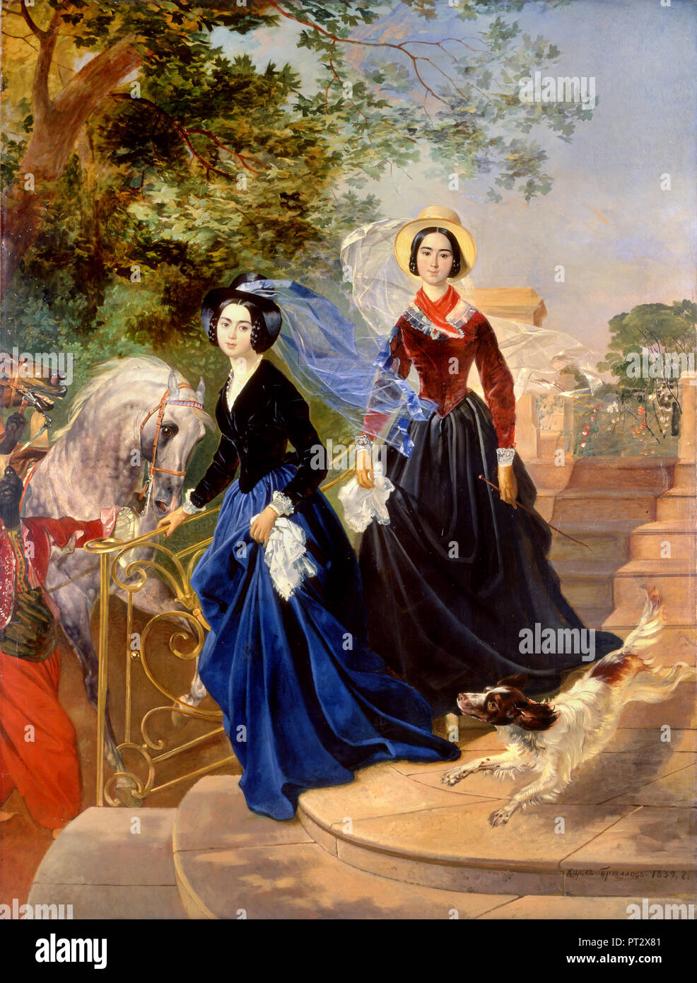 Karl Bryullov, Portrait of the Shishmareva Sisters 1839 Oil on canvas ...