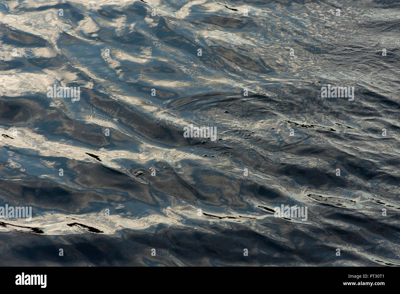 Surface of water on a small lake  or pond Stock Photo