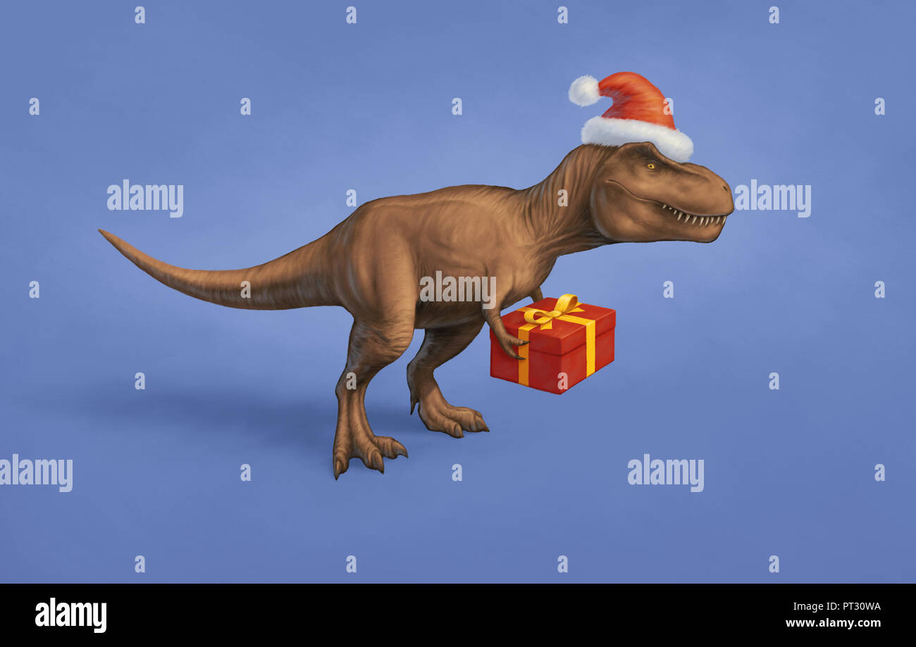 Christmas dinosaur hi-res stock photography and images - Alamy