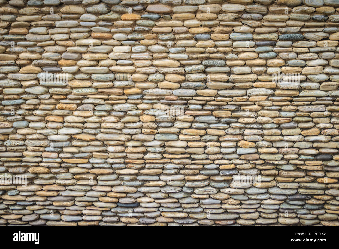 Beautiful River Pebble Wall Background. Seamless pebble stone floor and ...
