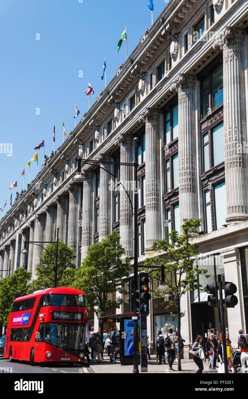 England, London, Oxford Street, Selfridges Department Store Stock Photo