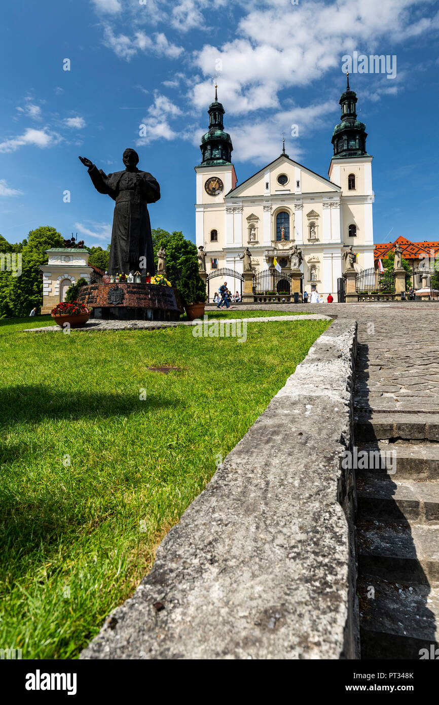 Europe, Poland, Lesser Poland, Kalwaria Zebrzydowska - Statue Pope John Paul II Stock Photo