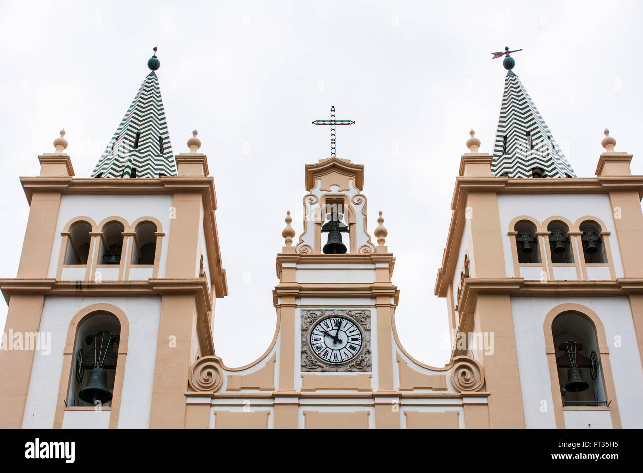 Cathedral of Angra do heroism on Azores island Terceira Stock Photo