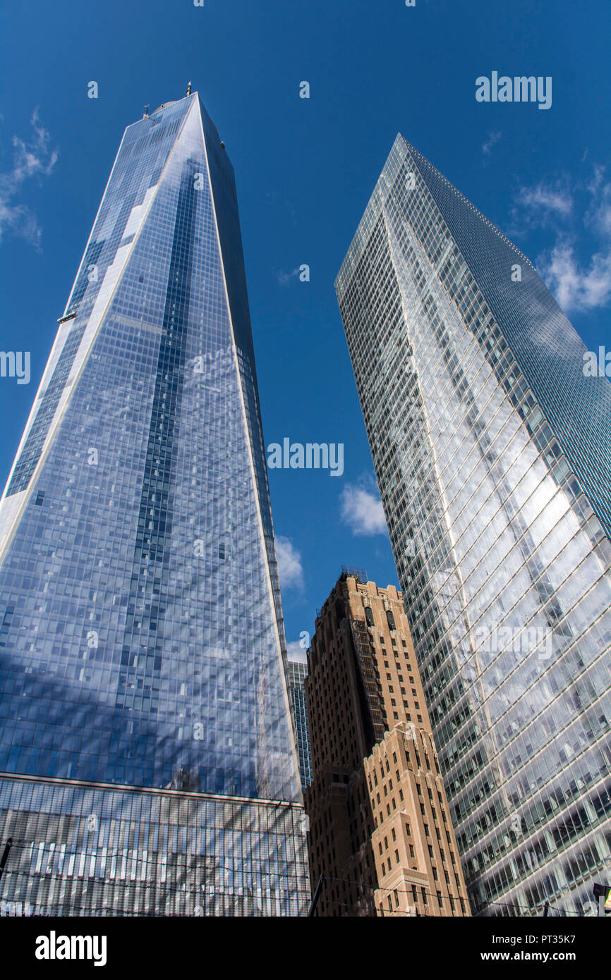 One World Trade Center of New York in the USA Stock Photo