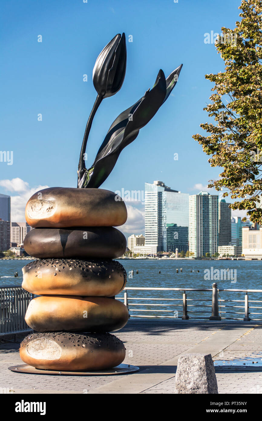 Sculpture on the Hudson River of New York in the USA Stock Photo