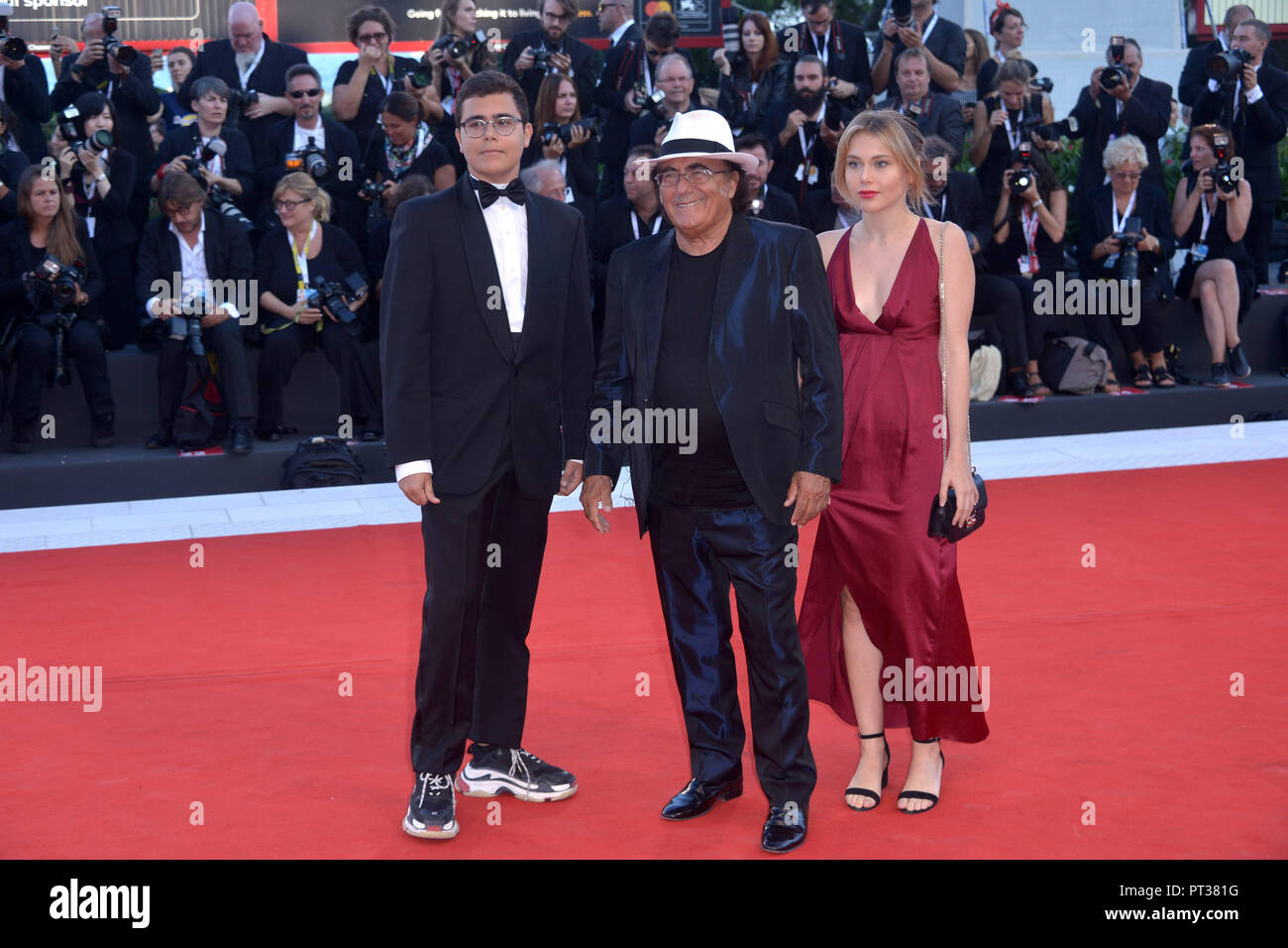 75th Venice International Film Festival - 'Vox Lux' - Premiere  Featuring: Al Bano Carrisi Al Bano Jr Carri Where: Venice, Italy When: 04 Sep 2018 Credit: IPA/WENN.com  **Only available for publication in UK, USA, Germany, Austria, Switzerland** Stock Photo