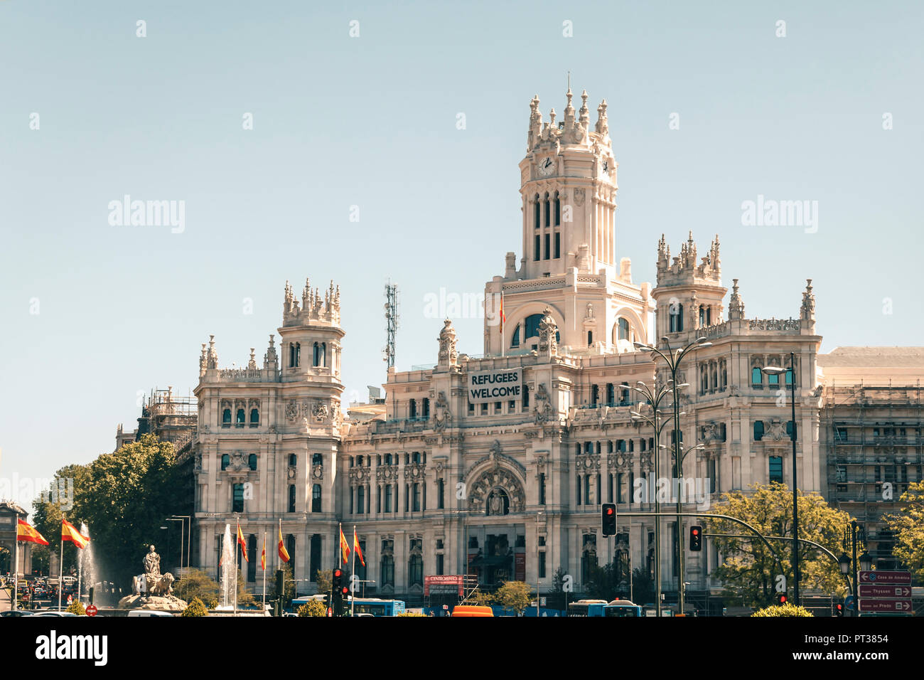 Palacio De Cibeles City Hall Seat Of The Madrid