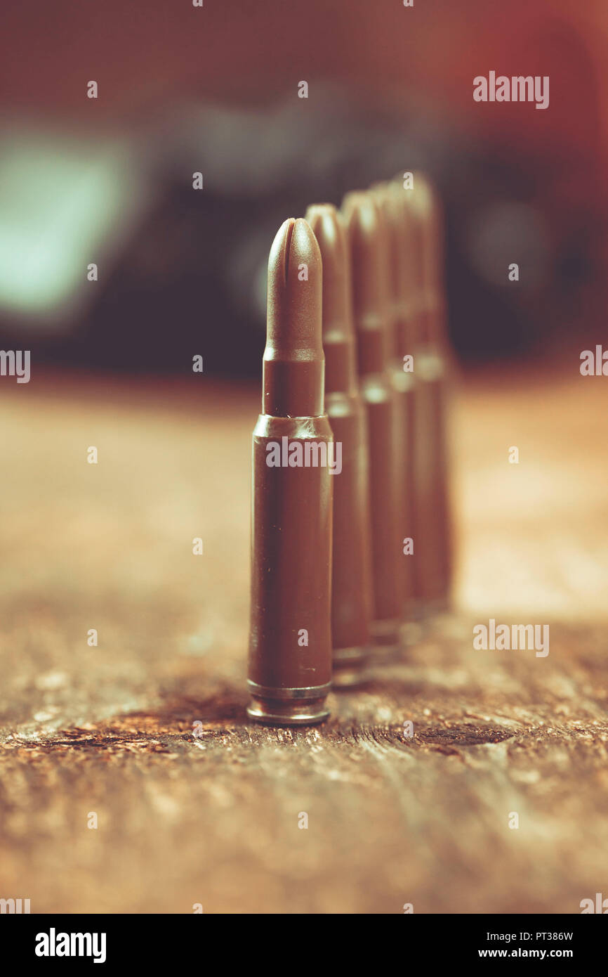 Cartridges placed on a table Stock Photo Alamy