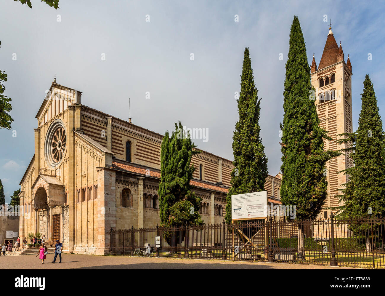 church San Zeno Maggiore, built in the 12th and 13th century, Verona, Veneto, Italy, Europe Stock Photo