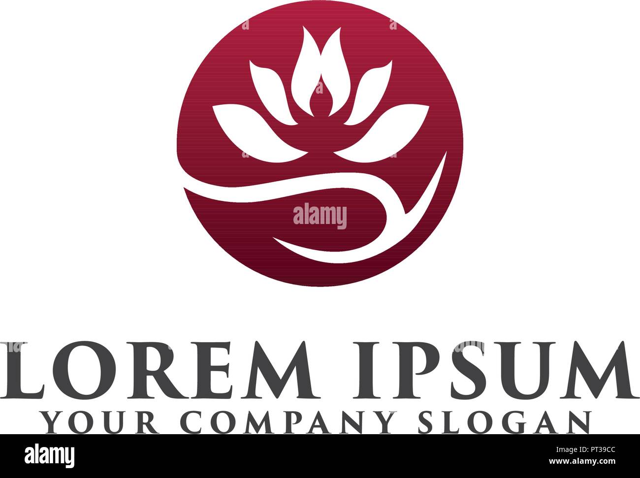 Lotus flower logo,Beauty Fashion logo Template design Stock Vector