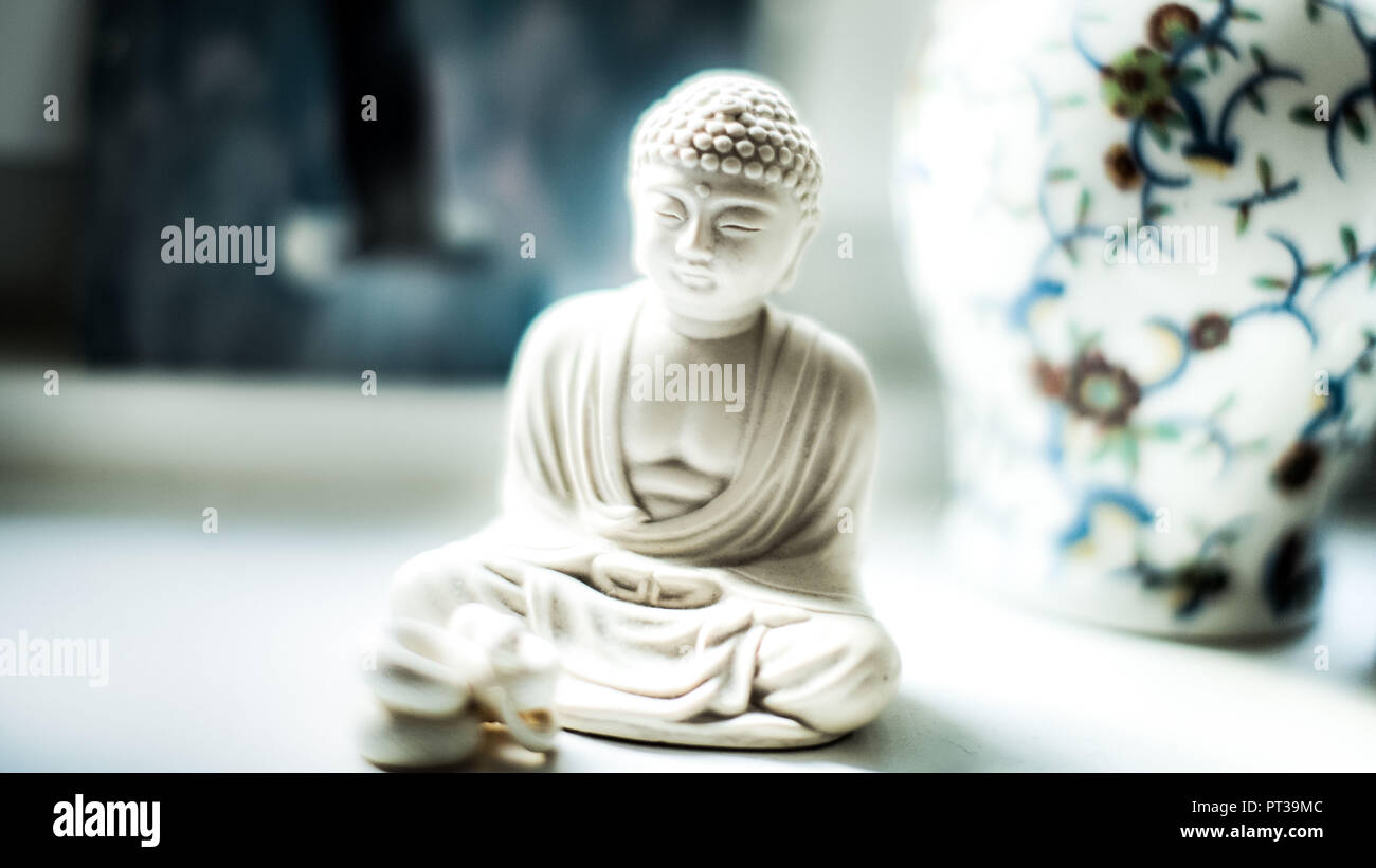 Buddha sculpture, meditation posture Stock Photo