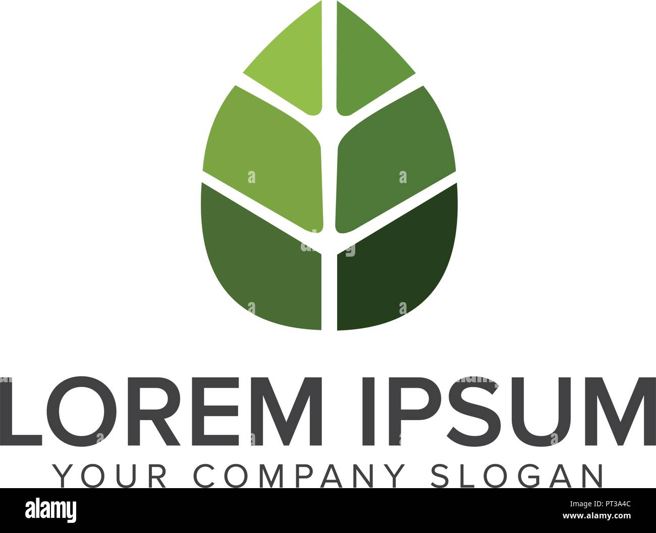 Green Leaf logo design concept template Stock Vector