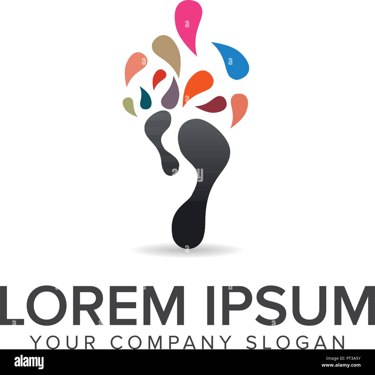 Leg Media logo design concept template Stock Vector