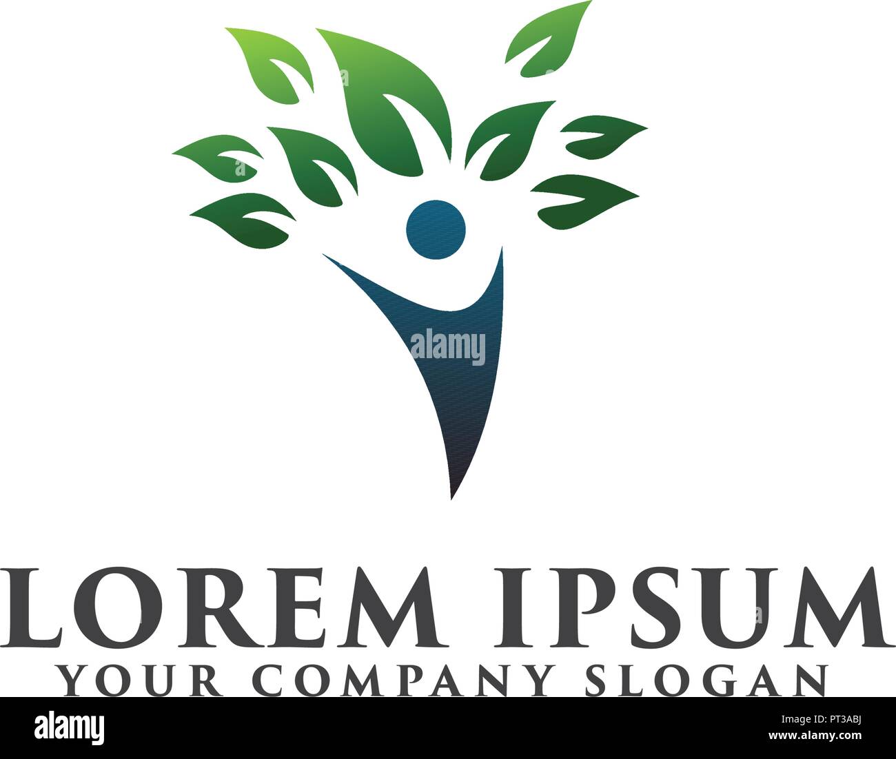 leaf people logo design concept template Stock Vector Image & Art - Alamy