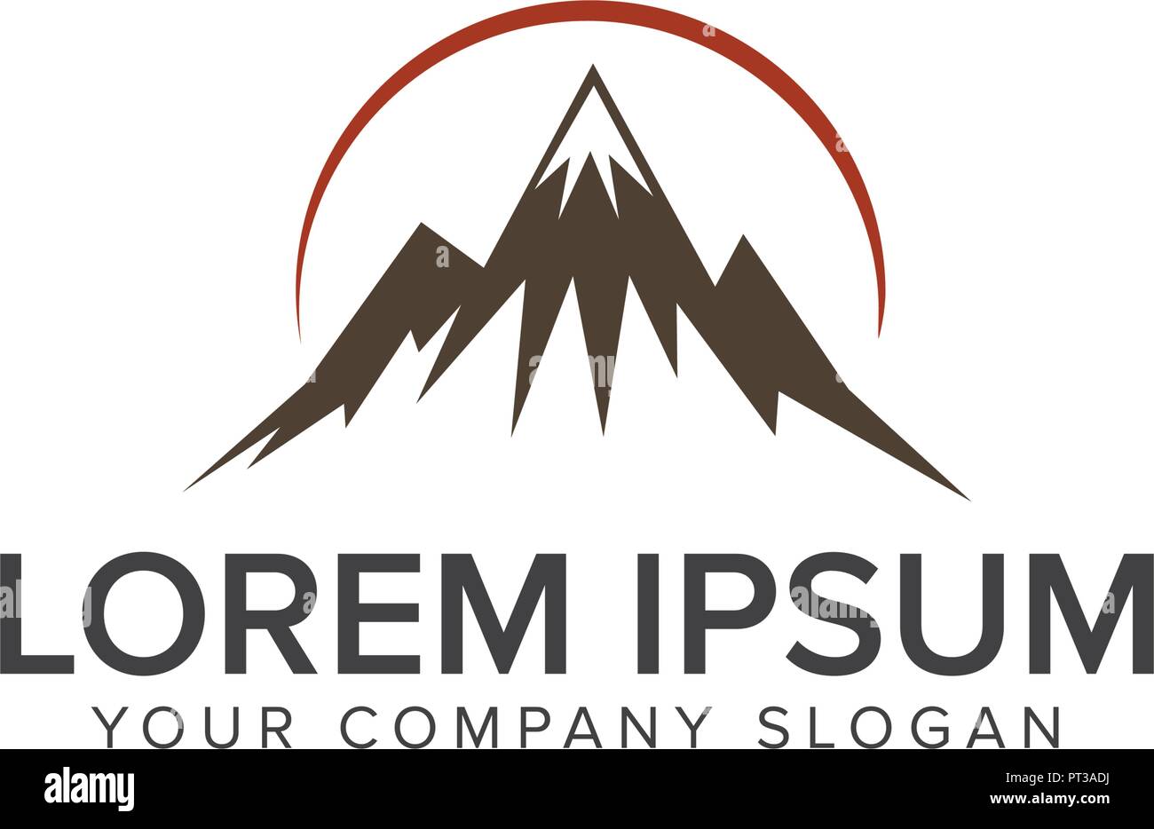 mountain logo design concept template Stock Vector