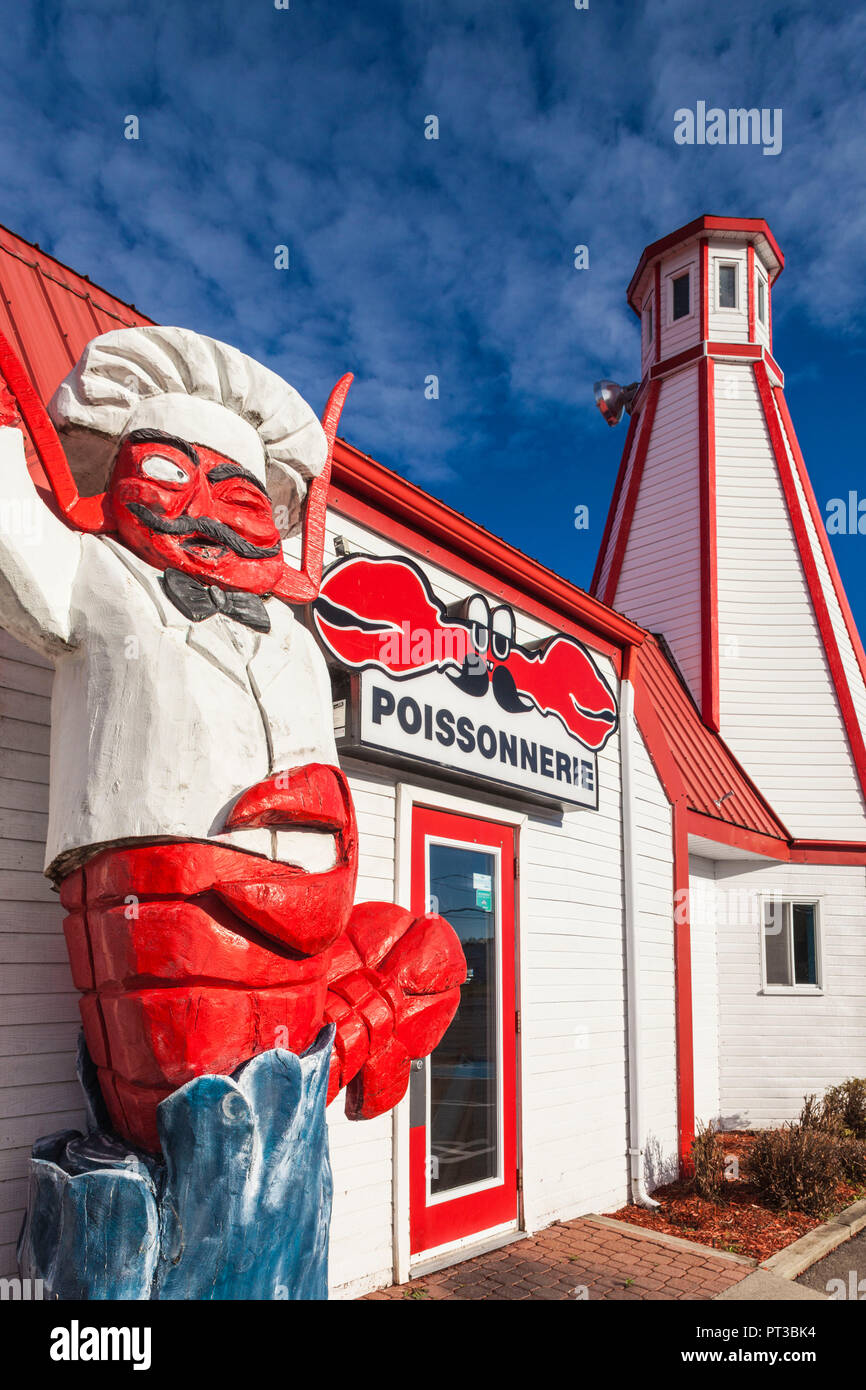 Canada, Quebec, Bas-Saint-Laurent Region, Ste-Luce, seafood restaurant and fish shop, Captain Howard Stock Photo