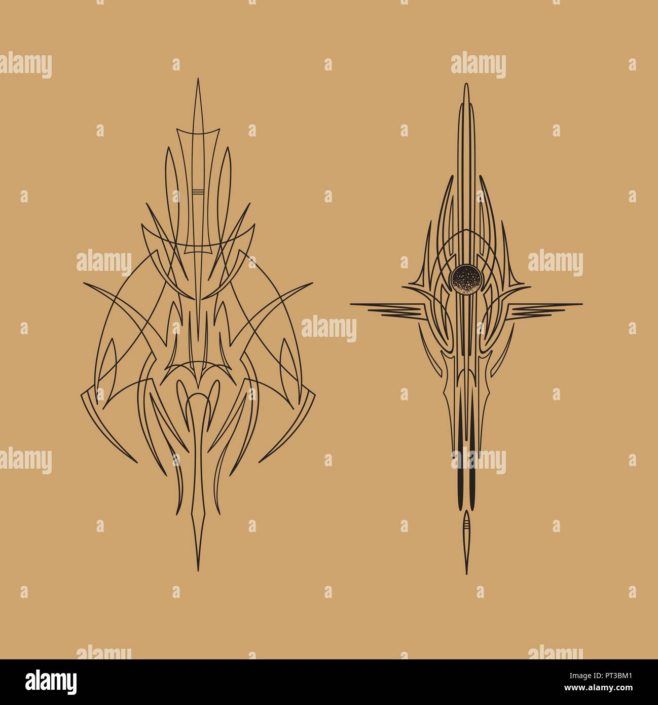 Pinstripe Graphics , Car Racing Vehicle Graphics, Vinyls & Decals Stock