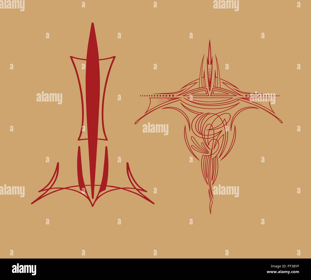 Pinstripe Graphics , Car Racing Vehicle Graphics, Vinyls & Decals Stock