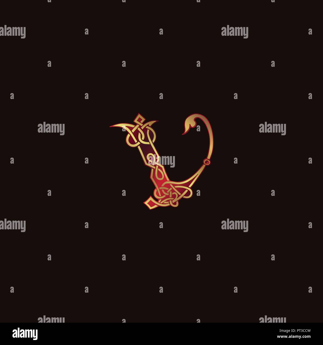 luxury letter V Decoration Logo design concept template Stock Vector ...