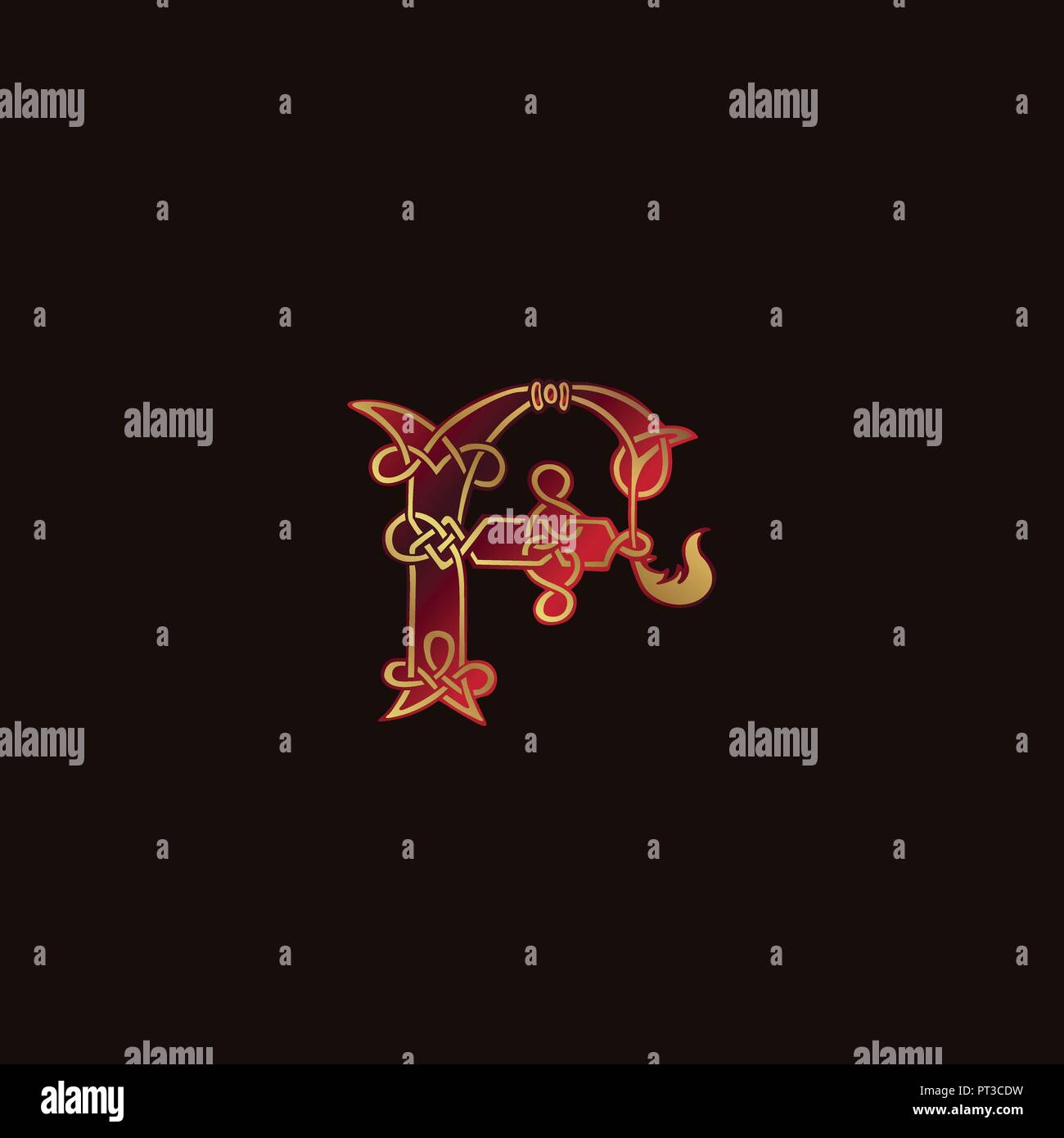 luxury letter F Decoration Logo design concept template Stock Vector ...
