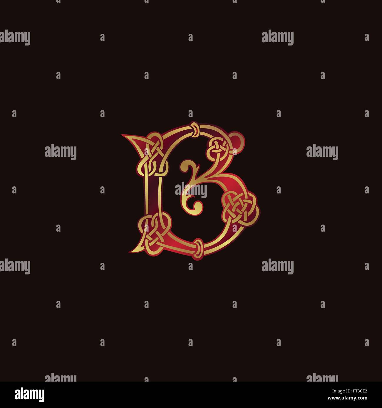 luxury letter B Decoration Logo design concept template Stock Vector ...