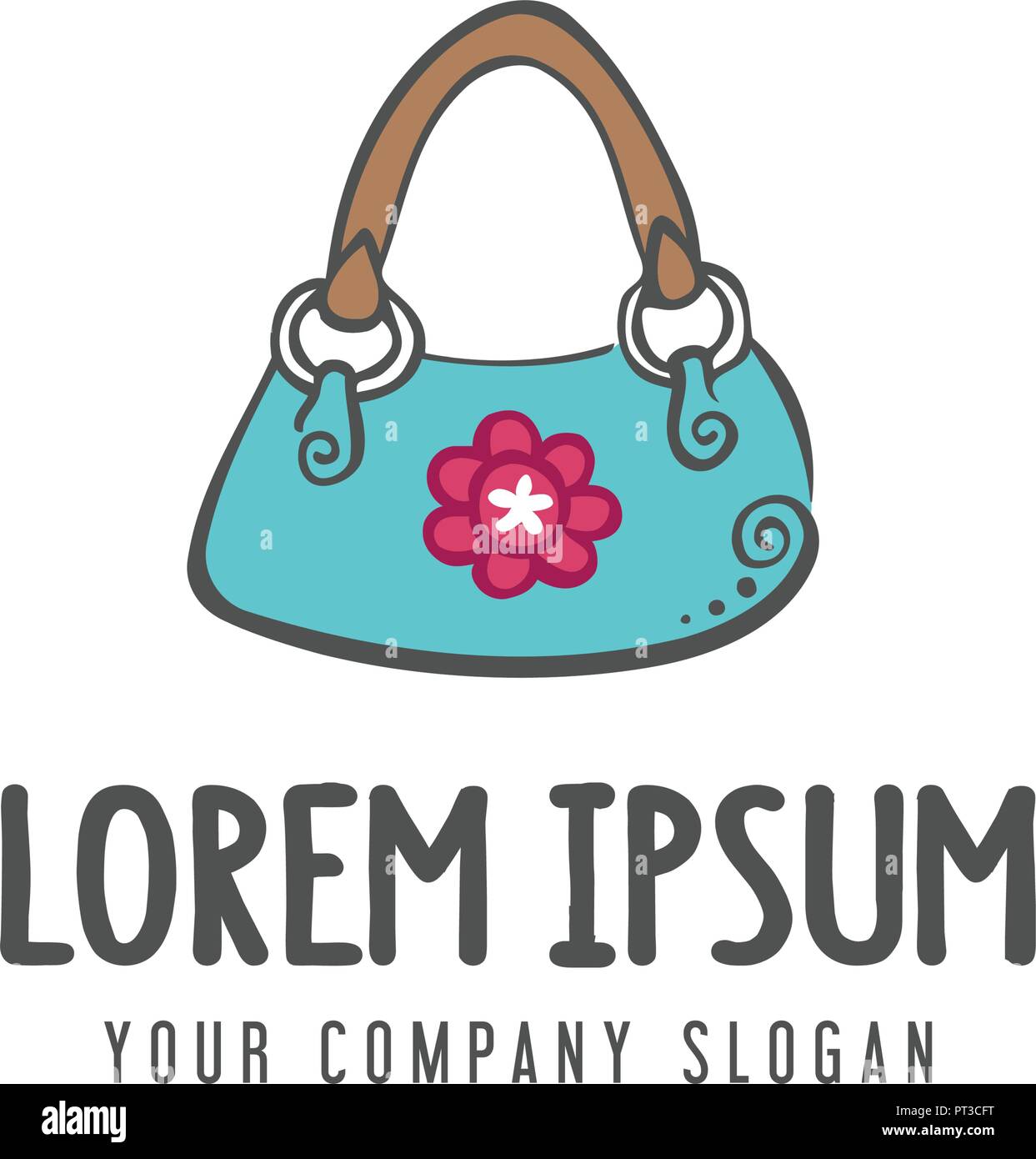 women bag accessories logo. design concept template Stock Vector Image