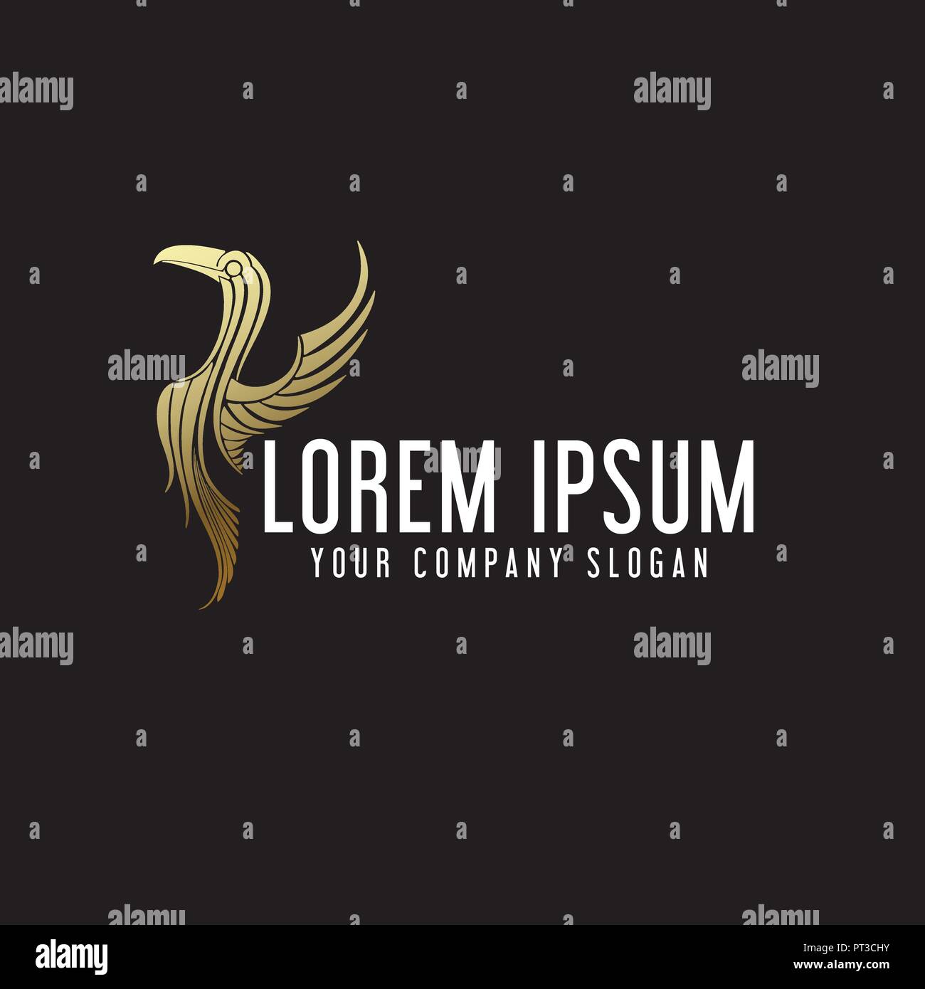 luxury bird logo design concept template Stock Vector Image & Art - Alamy