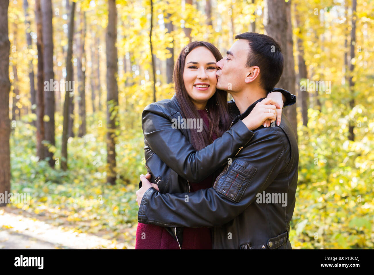 Hispanic teen couple in love hi-res stock photography and images - Alamy