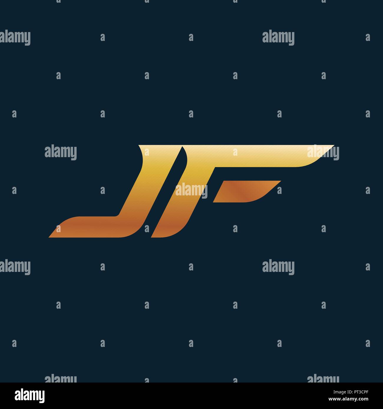 letter JF Logo. speed design concept template Stock Vector