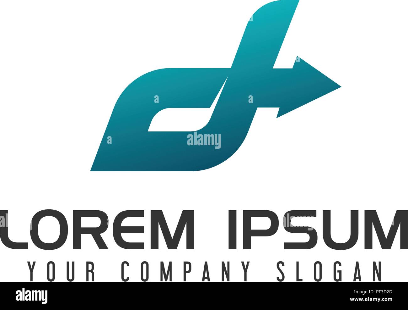 modern letter d with arrow logo design concept template Stock Vector ...