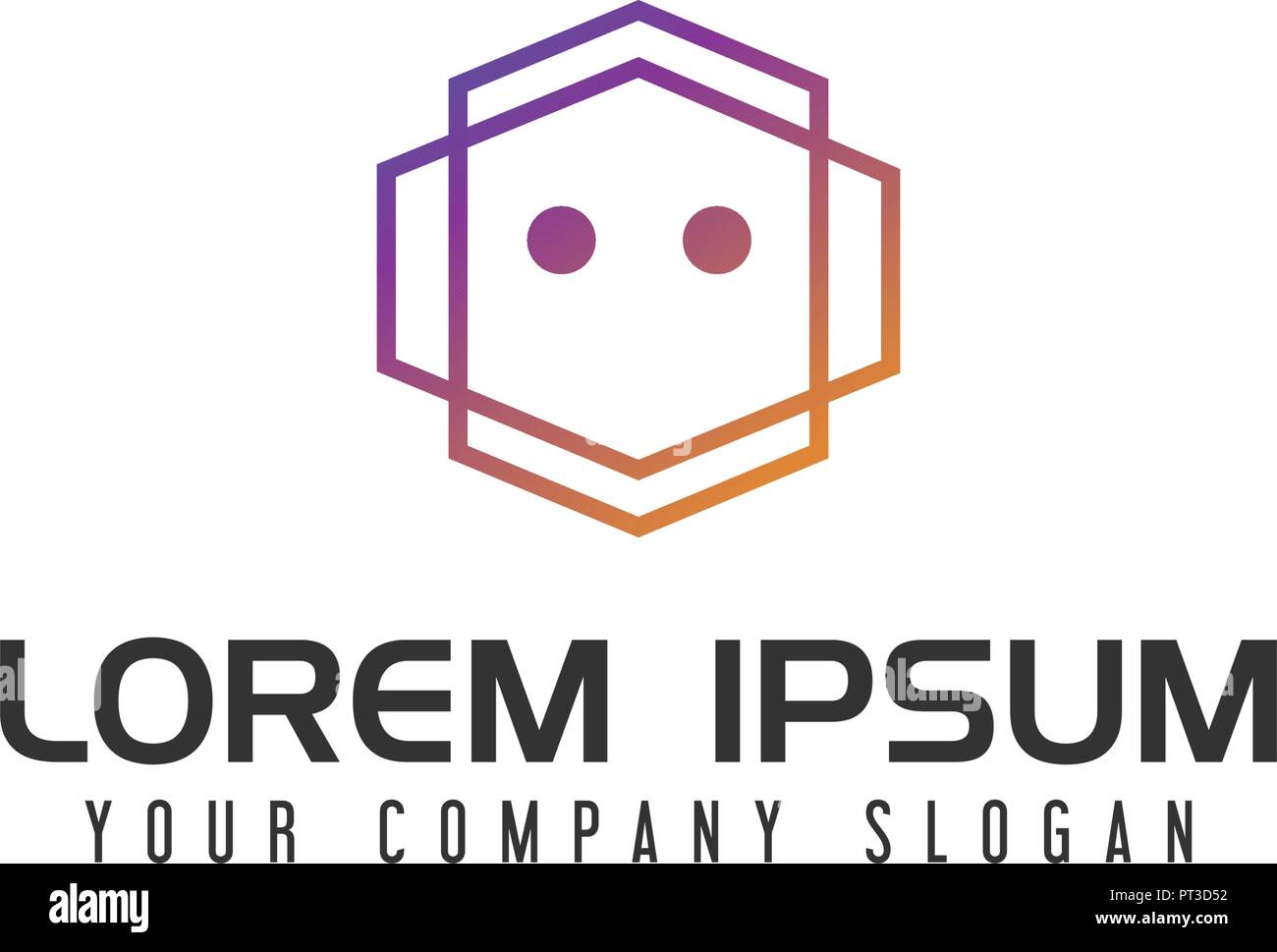 Modern Robot Logo design concept template Stock Vector Image & Art - Alamy