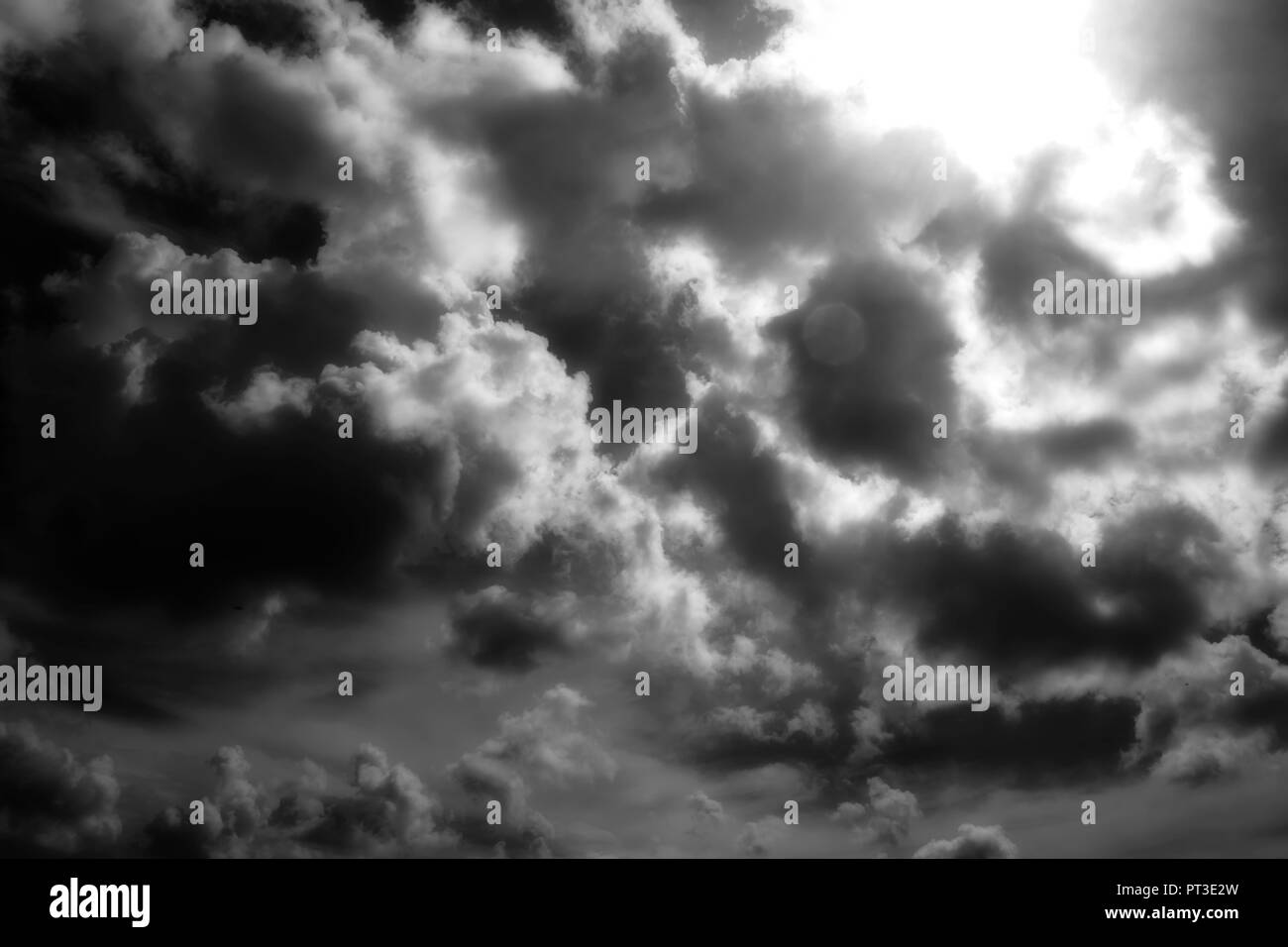 Dramatic sky clouds rain Black and White Stock Photos & Images - Alamy