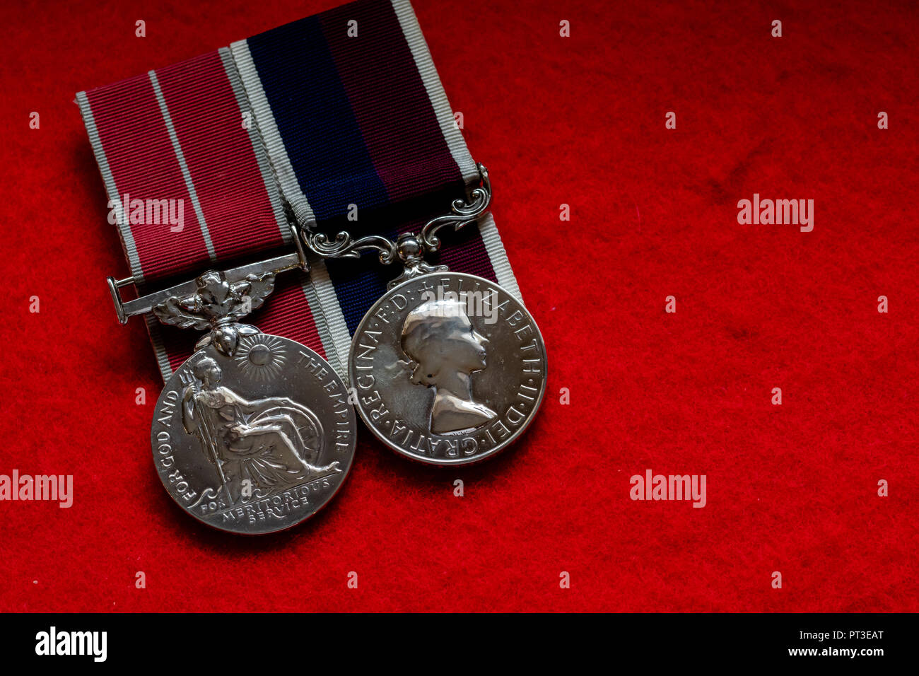 Lincoln, United Kingdom 08/14/2018 A Meritorious Service medal and a